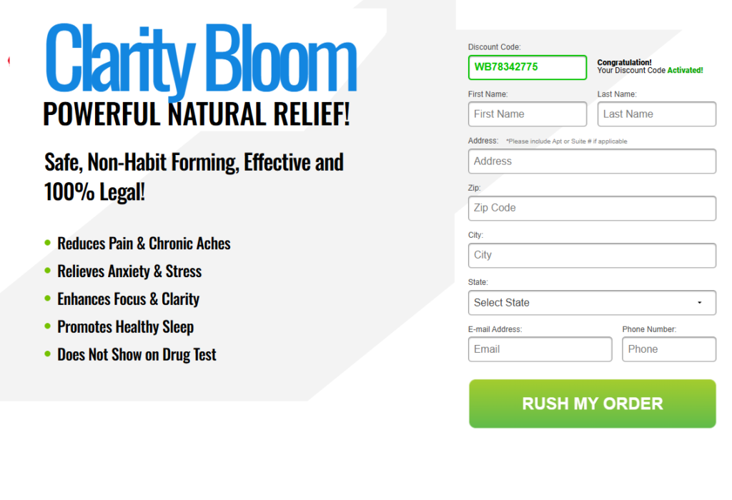 Clarity Bloom CBD Gummies Order